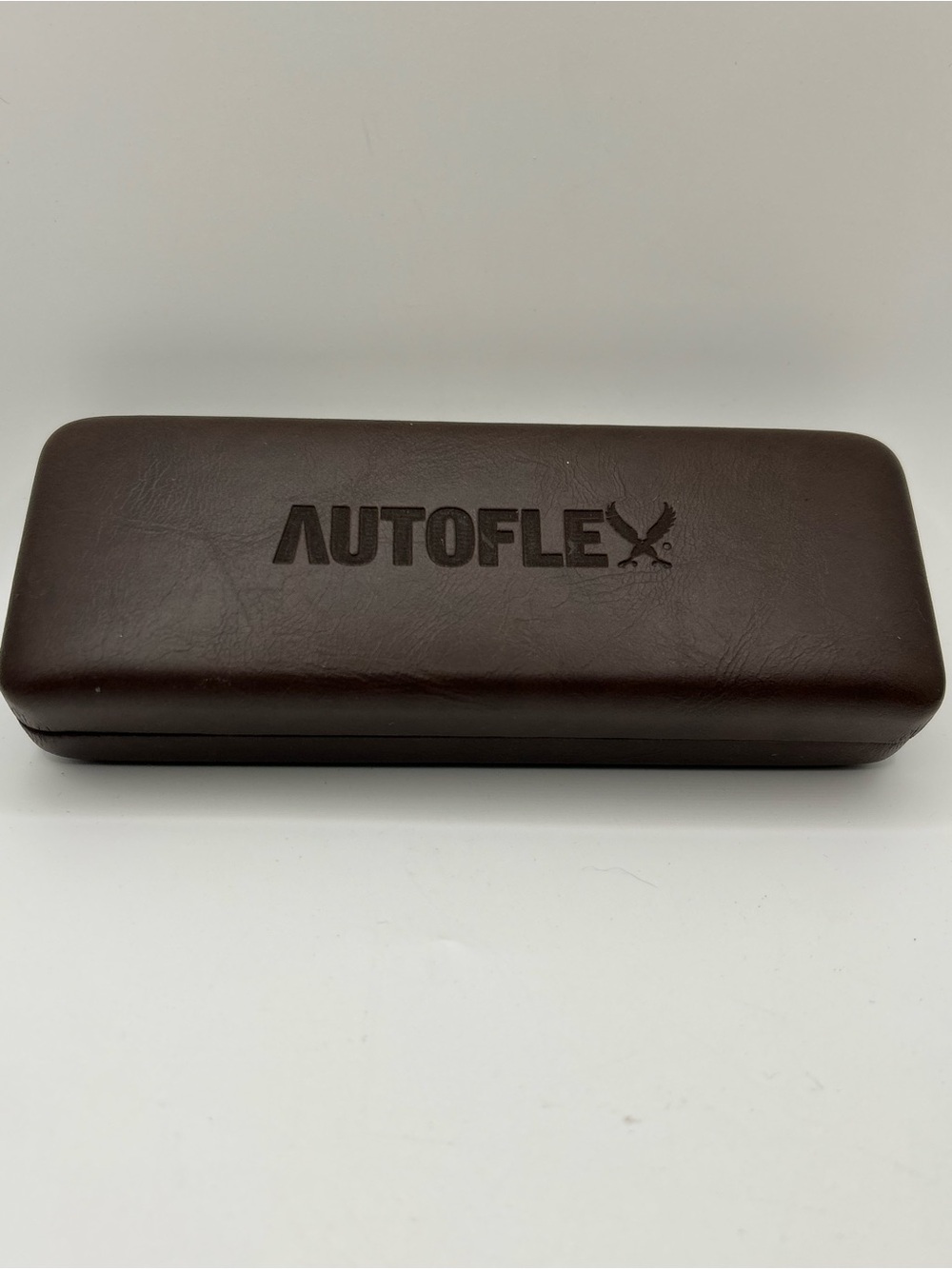 Autoflex Brown Leather Type Eyeglass Case
